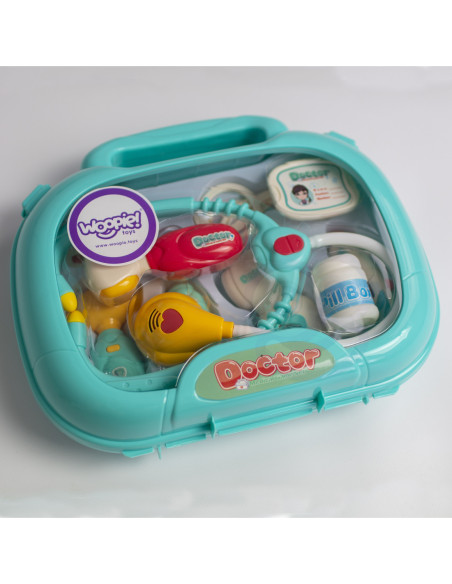 WOOPIE Zestaw Lekarski Mały Lekarza Doktor w Walizce Światło Dźwięk + Akc.