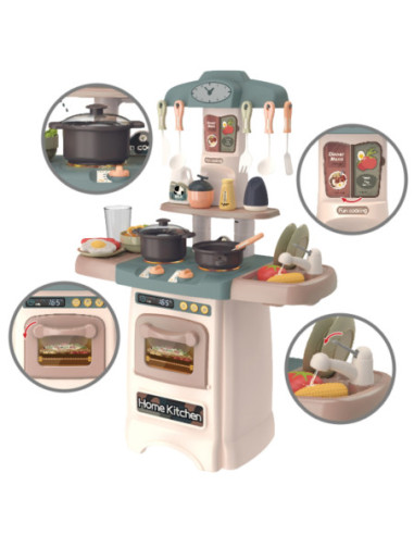 WOOPIE Modna Kuchnia z Obiegiem Wody Palnik Światło Dźwięk + 29 Akc.