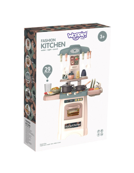 WOOPIE Modna Kuchnia z Obiegiem Wody Palnik Światło Dźwięk + 29 Akc.
