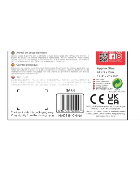 CLASSIC WORLD Korale do Nawlekania Zwięrzęta Leśne