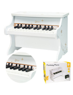 CLASSIC WORLD Wooden Piano for Children + Learning Book