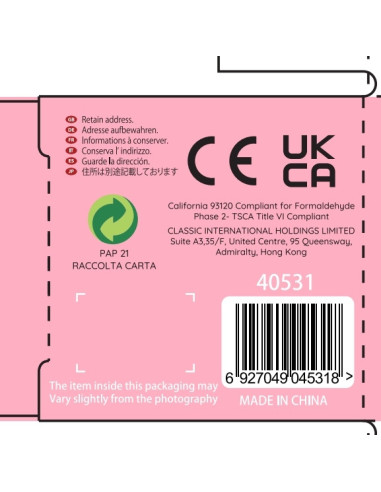 CLASSIC WORLD Deszczownica Tuba z Kuleczkami Czerwona