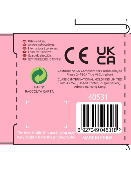 CLASSIC WORLD Deszczownica Tuba z Kuleczkami Czerwona