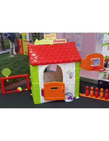 FEBER Dom Aktywności Wielofunkcyjny Domek  6 w 1 z Dołączonymi Grami