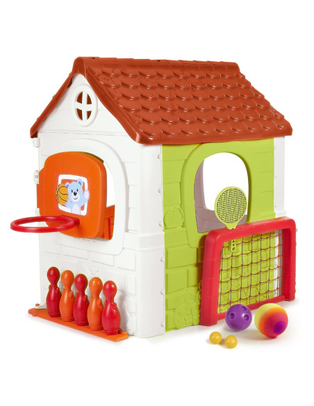 FEBER Dom Aktywności Wielofunkcyjny Domek  6 w 1 z Dołączonymi Grami