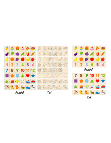 VIGA Drewniany Edukacyjny Sorter Zwierzątka Owoce Warzywa