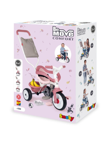 SMOBY Rowerek Trójkołowy Be Move Komfort Różowy