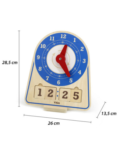 VIGA Drewniany Zegar Nauka Zegara