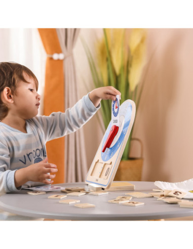 VIGA Drewniany Zegar Nauka Zegara