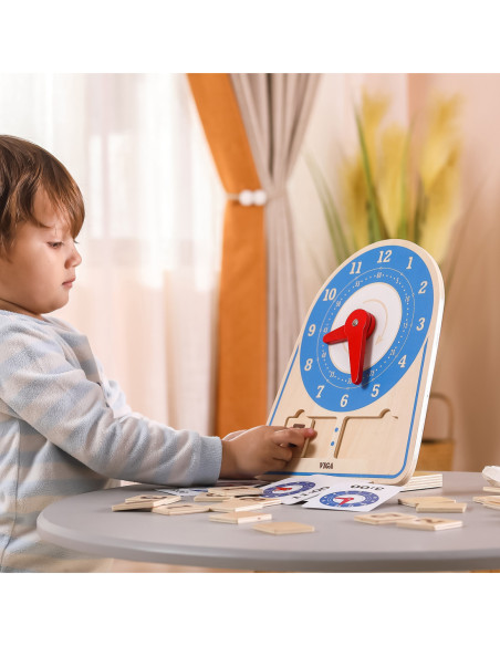VIGA Drewniany Zegar Nauka Zegara