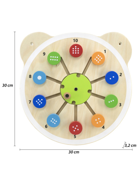 VIGA Drewniana Tablica Dopasuj Cyferki Certyfikat FSC