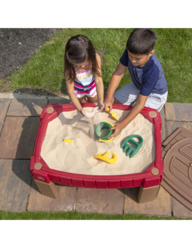 STEP2 Duża Piaskownica Stół z Pokrywą Tor Samochodowy