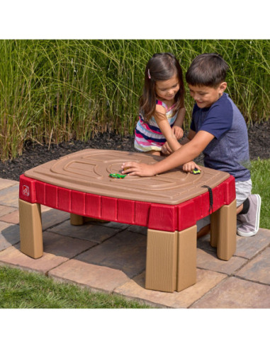 STEP2 Duża Piaskownica Stół z Pokrywą Tor Samochodowy