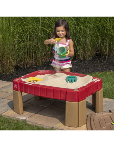 STEP2 Duża Piaskownica Stół z Pokrywą Tor Samochodowy