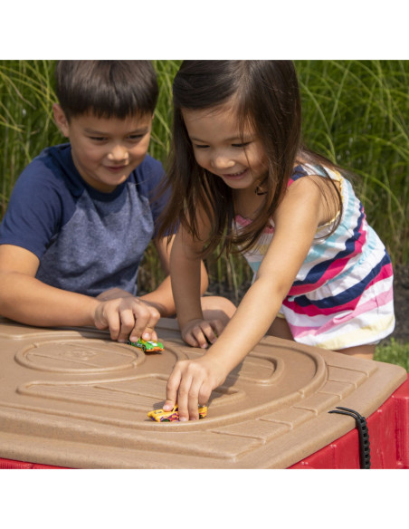 STEP2 Duża Piaskownica Stół z Pokrywą Tor Samochodowy