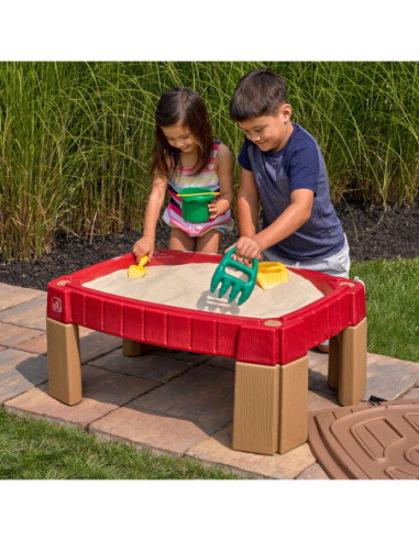 STEP2 Duża Piaskownica Stół z Pokrywą Tor Samochodowy