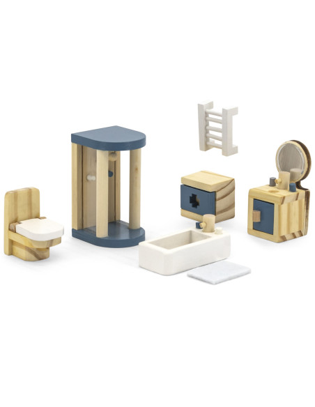 VIGA PolarB Zestaw Mebelków do Domku dla Lalek  Łazienka