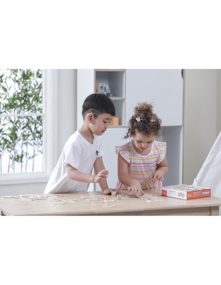 VIGA Gra Edukacyjna Drewniana Układanka Dopasuj Kształty 37 el.