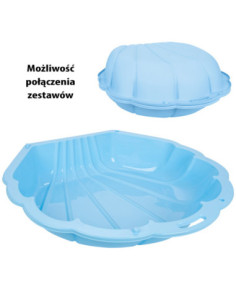 WOOPIE Piaskownica Basen Muszelka Niebieska Zamykana 2w1 2