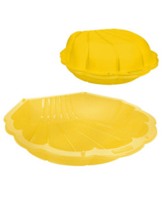 WOOPIE Piaskownica Muszelka Żółta Zamykana 2w1 Basen Suchy 2