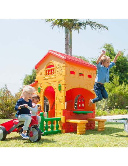 FEBER Domek Ogrodowy Super Villa ze Stolikiem Krzesłami Duży