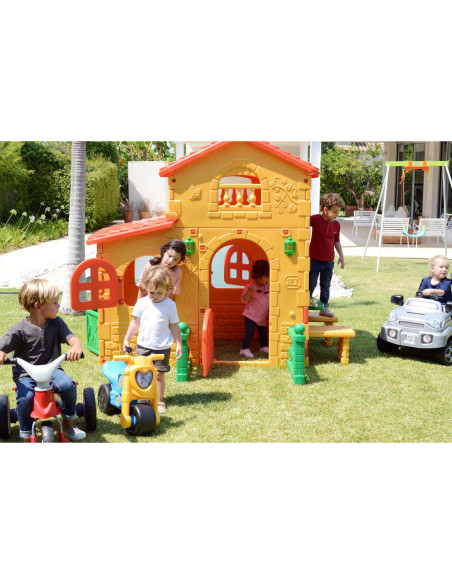 FEBER Domek Ogrodowy Super Villa ze Stolikiem Krzesłami Duży