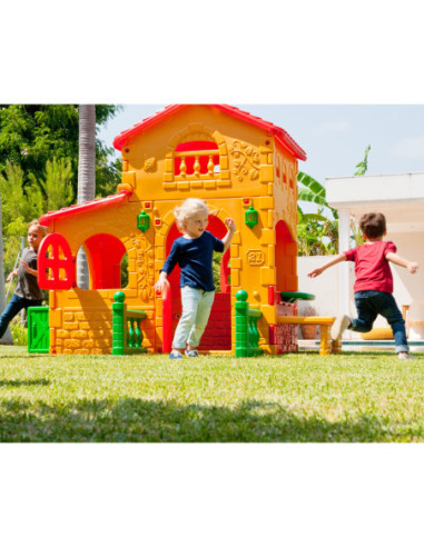 FEBER Domek Ogrodowy Super Villa ze Stolikiem Krzesłami Duży