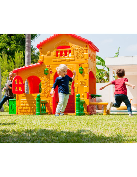 FEBER Domek Ogrodowy Super Villa ze Stolikiem Krzesłami Duży