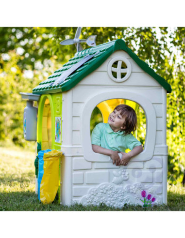 Feber Domek ogrodowy Eco Karmnik Segregacja Odpadów Imitacja Panelu Słonecznego