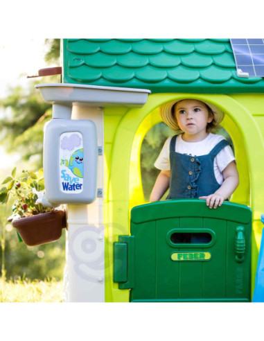 Feber Domek ogrodowy Eco Karmnik Segregacja Odpadów Imitacja Panelu Słonecznego