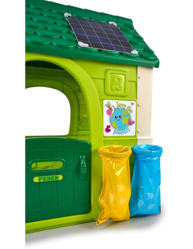 Feber Domek ogrodowy Eco Karmnik Segregacja Odpadów Imitacja Panelu Słonecznego