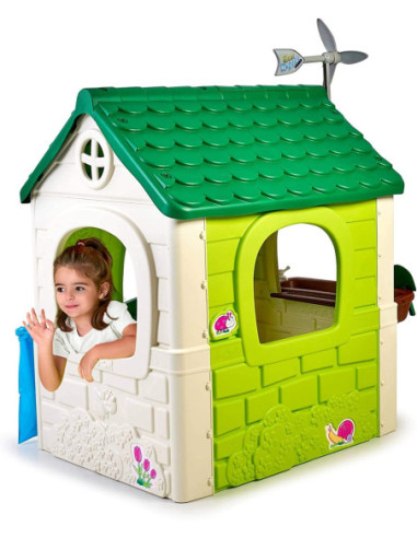 Feber Domek ogrodowy Eco Karmnik Segregacja Odpadów Imitacja Panelu Słonecznego