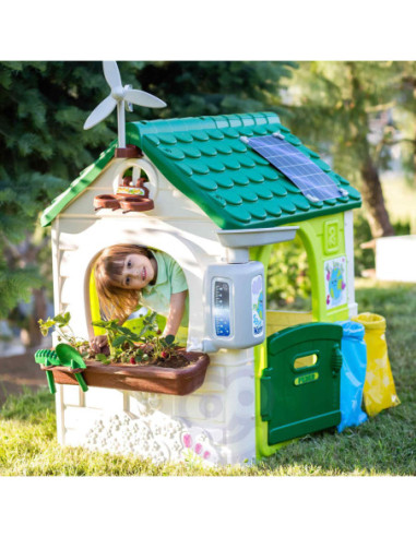 Feber Domek ogrodowy Eco Karmnik Segregacja Odpadów Imitacja Panelu Słonecznego