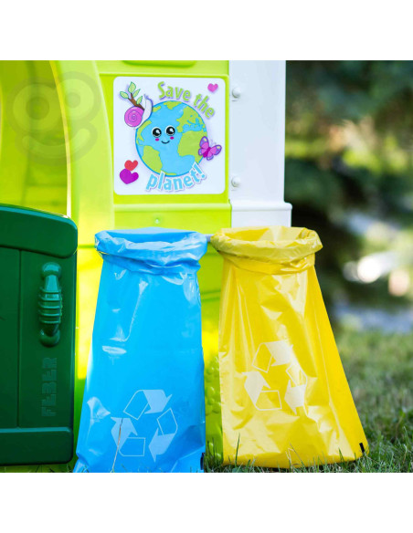 Feber Domek ogrodowy Eco Karmnik Segregacja Odpadów Imitacja Panelu Słonecznego