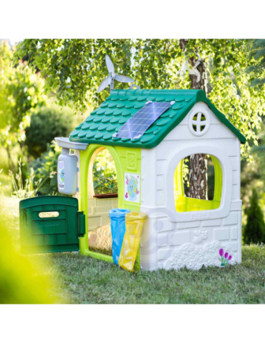 Feber Domek ogrodowy Eco Karmnik Segregacja Odpadów Imitacja Panelu Słonecznego