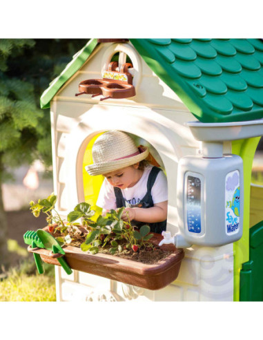 Feber Domek ogrodowy Eco Karmnik Segregacja Odpadów Imitacja Panelu Słonecznego