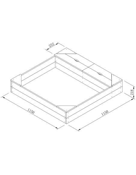 AXI Drewniana Piaskownica ze Schowkiem na Akcesoria i Miejscem do Siedzenia