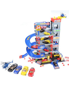 WOOPIE Wielopoziomy Parking Garaż Myjnia Auta Helikopter + Akc.