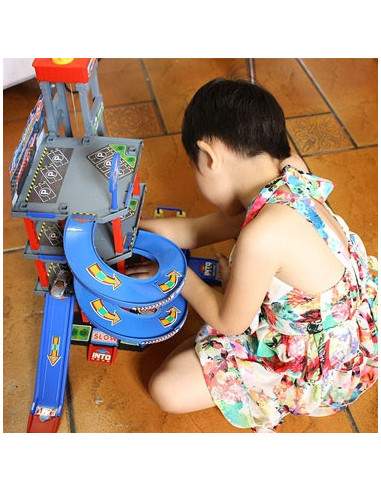 WOOPIE Wielopoziomy Parking Garaż Myjnia Auta Helikopter + Akc.