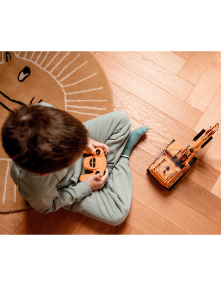 WOOPIE Duża Koparka Zdalnie Sterowana na Gąsienicach 7 Funkcji Dźwięk + Akc.