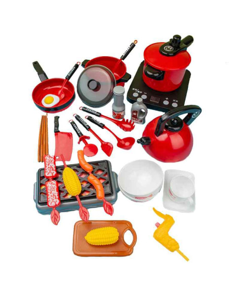 WOOPIE Kuchnia dla Dzieci Duży Zestaw XXL Akcesoria Garnki 36 el.