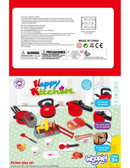 WOOPIE Kuchnia dla Dzieci Duży Zestaw XXL Akcesoria Garnki 36 el.