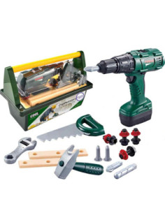 WOOPIE Duża Skrzynka z Narzędziami dla Dzieci Zestaw Majsterkowicza Wkrętarka