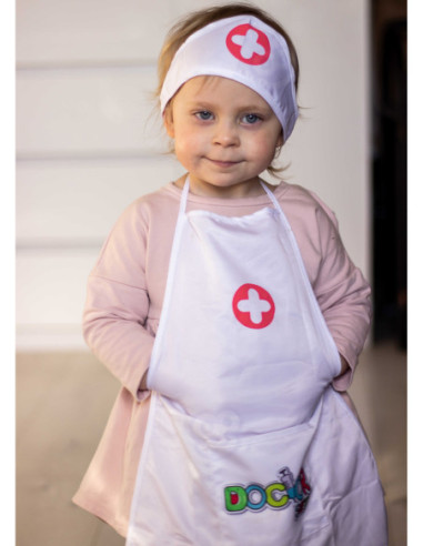 WOOPIE Strój Pielęgniarki Kitel Fartuszek z Czepkiem Pielęgniarki