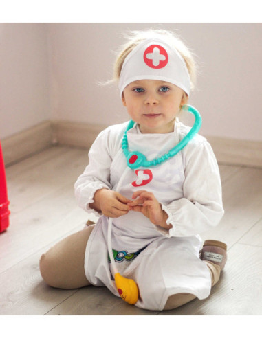 WOOPIE Strój Pielęgniarki Kitel Fartuszek z Czepkiem Pielęgniarki