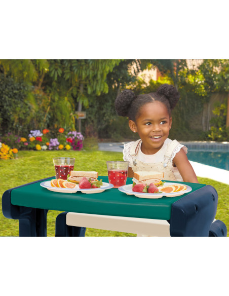Little Tikes Stolik Piknikowy dla Dzieci Niebiesko-Zielony do Ogrodu