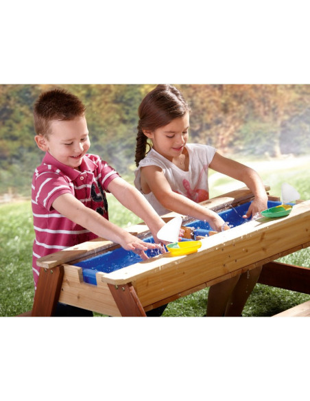 AXI Stół Piknikowy Nick z Ławką i Parasolem oraz Pojemnikami na Wodę/Piasek