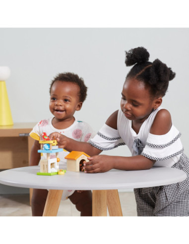 VIGA Zwierzęta Domowe Drewniany Plac Zabaw Zestaw