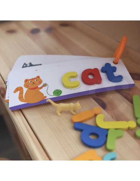 TOOKY TOY Puzzle Alfabet Nauka Literek Słów Zwierzątka 57 el.