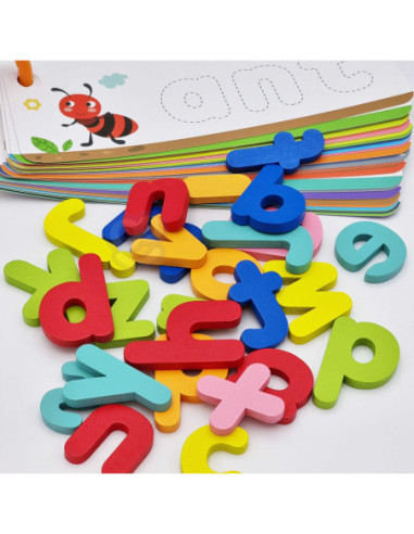 TOOKY TOY Puzzle Alfabet Nauka Literek Słów Zwierzątka 57 el.